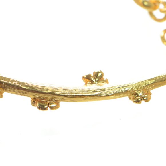 Oscar de la Renta Pearl & Crystal Floral Necklace - Picture 5 of 10